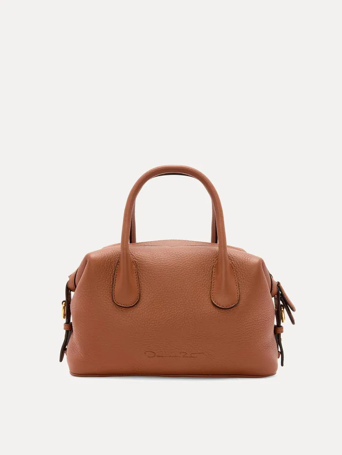 The Mini Dahlia Cognac Women Oscar De La Renta Handbags The Mini Dahlia Cognac Women Oscar De La Renta Handbags