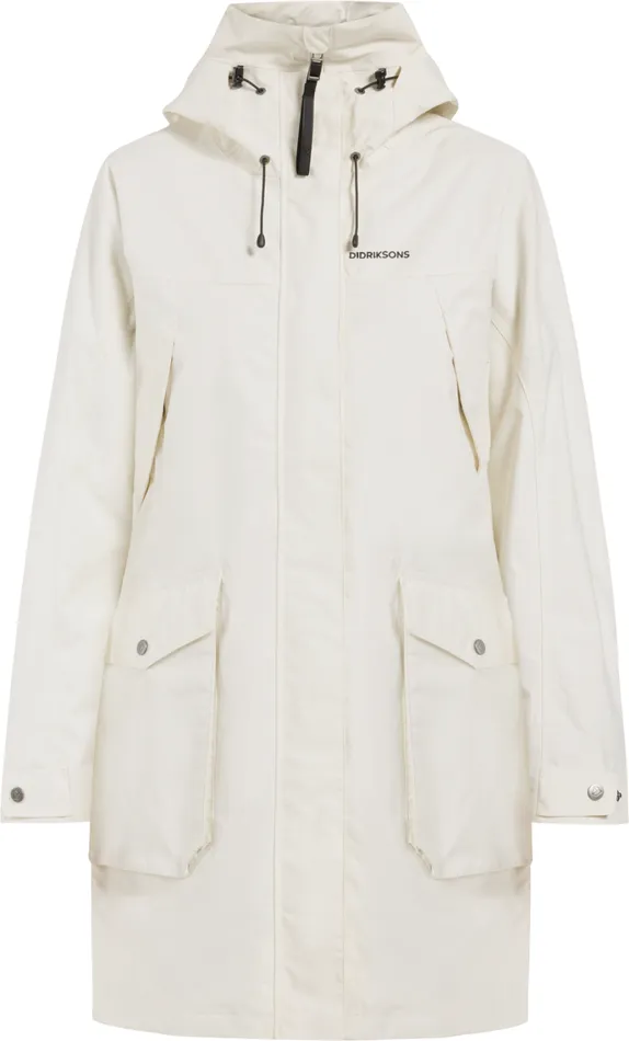 Thelma Parka White Foam Women Didriksons Shell Jackets