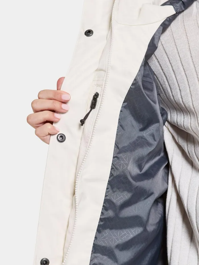 Thelma Parka White Foam Women Didriksons Shell Jackets