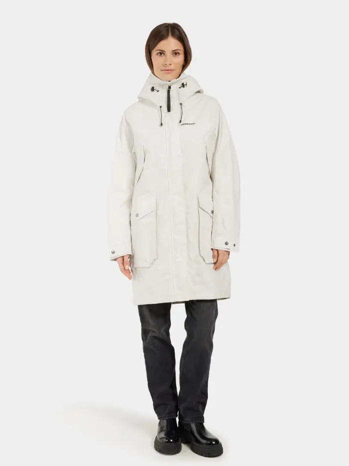Thelma Parka White Foam Women Didriksons Shell Jackets