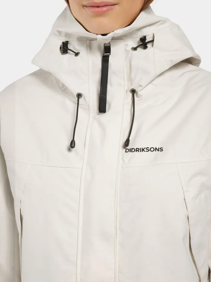 Thelma Parka White Foam Women Didriksons Shell Jackets
