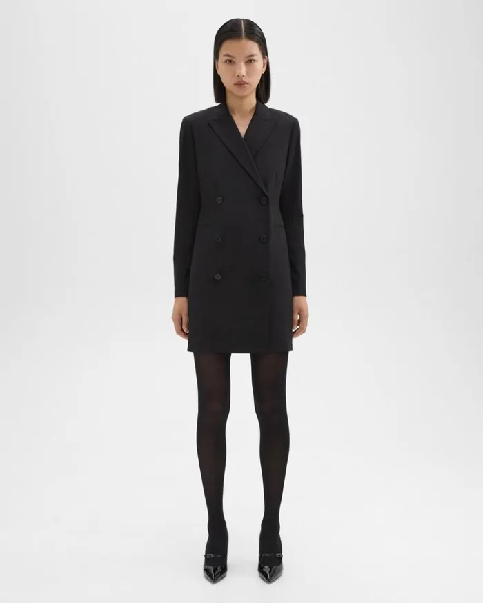 Theory Blazer Dress In Good Wool Black Women Dresses