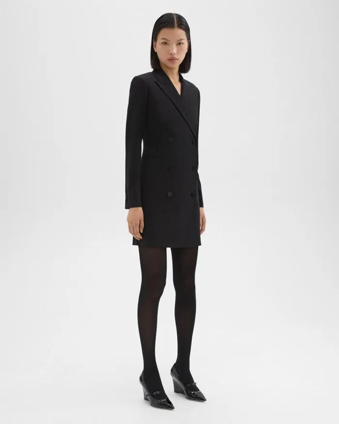Theory Blazer Dress In Good Wool Black Women Dresses
