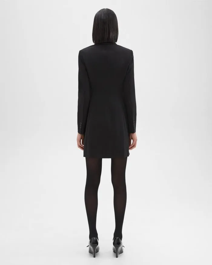 Theory Blazer Dress In Good Wool Black Women Dresses