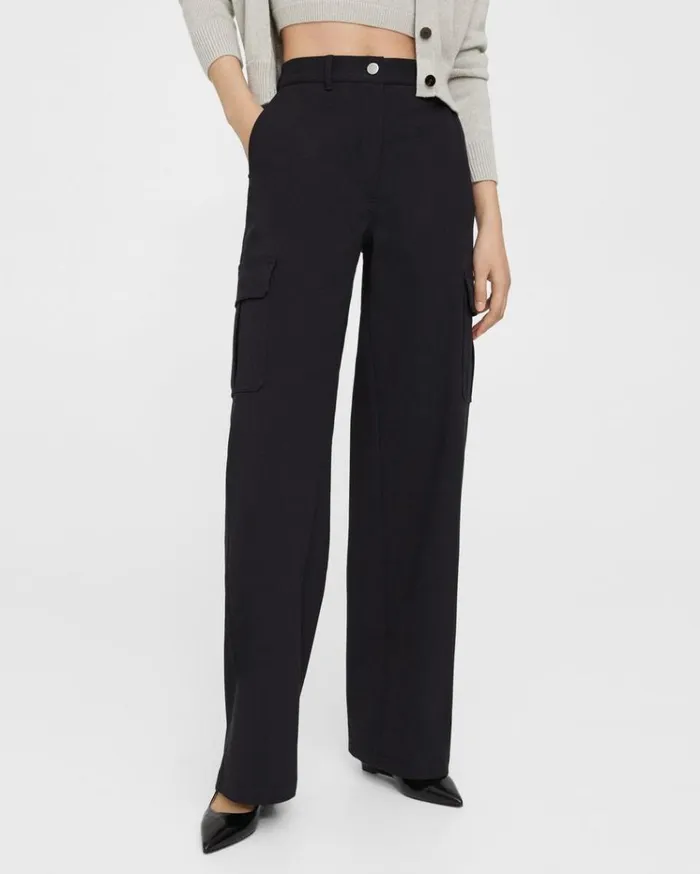 Theory Cargo Pant In Neoteric Twill Black Women Pants Theory Cargo Pant In Neoteric Twill Black Women Pants
