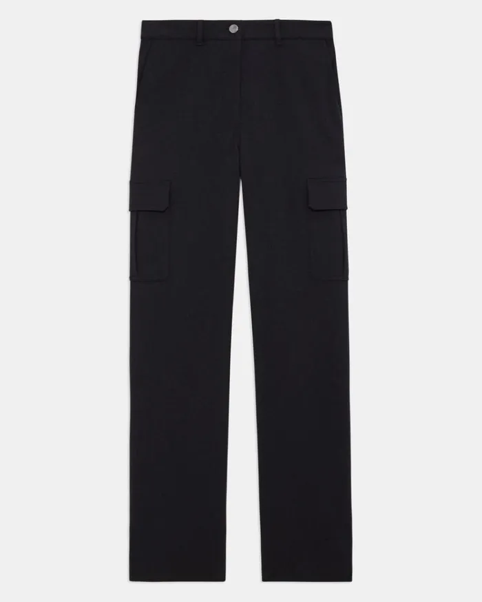 Theory Cargo Pant In Neoteric Twill Black Women Pants Theory Cargo Pant In Neoteric Twill Black Women Pants