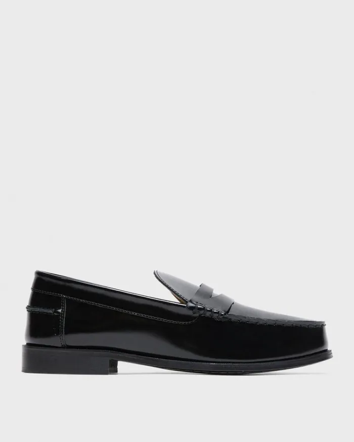 Theory City Loafer In Leather Black Women Shoes