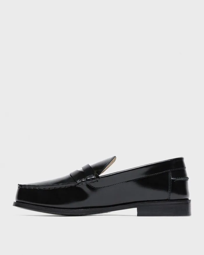 Theory City Loafer In Leather Black Women Shoes