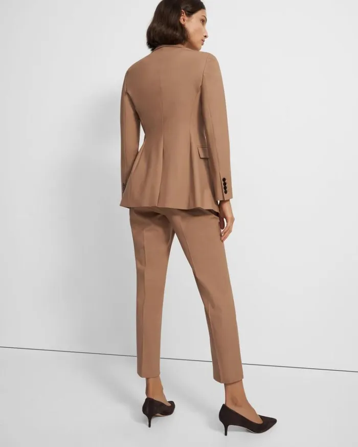 Theory Etiennette Blazer In Good Wool Camel Women Suits
