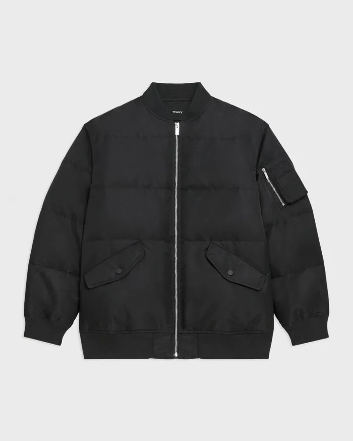 Theory Flight Puffer Jacket In Recycled Nylon Black Women Outerwear Theory Flight Puffer Jacket In Recycled Nylon Black Women Outerwear