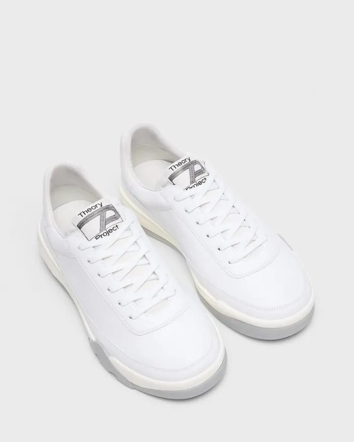 Theory Leather Sneaker White Men Shoes