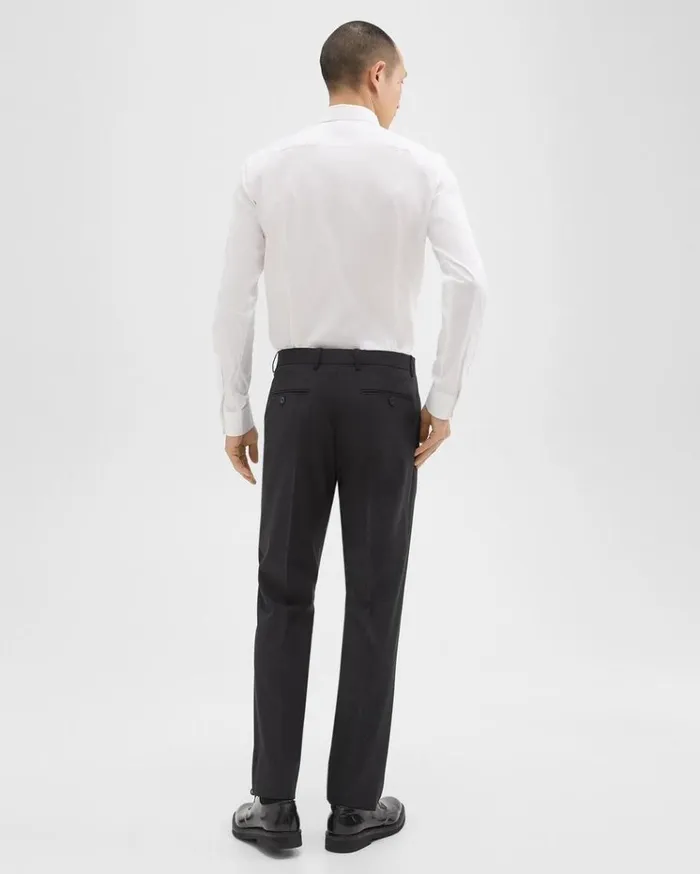 Theory Mayer Pant In Stretch Wool Black Men Pants