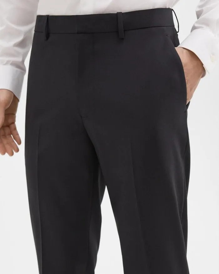 Theory Mayer Pant In Stretch Wool Black Men Pants