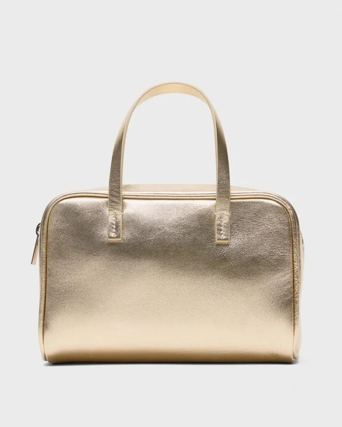 Theory Mini Pillow Bag In Metallic Leather Light Gold Women Bags Theory Mini Pillow Bag In Metallic Leather Light Gold Women Bags