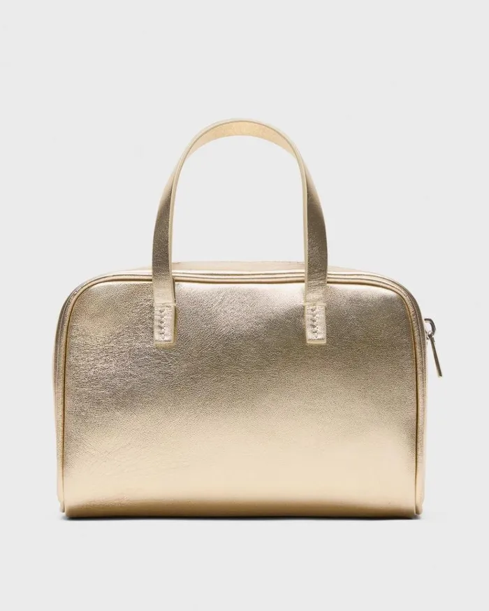 Theory Mini Pillow Bag In Metallic Leather Light Gold Women Bags Theory Mini Pillow Bag In Metallic Leather Light Gold Women Bags
