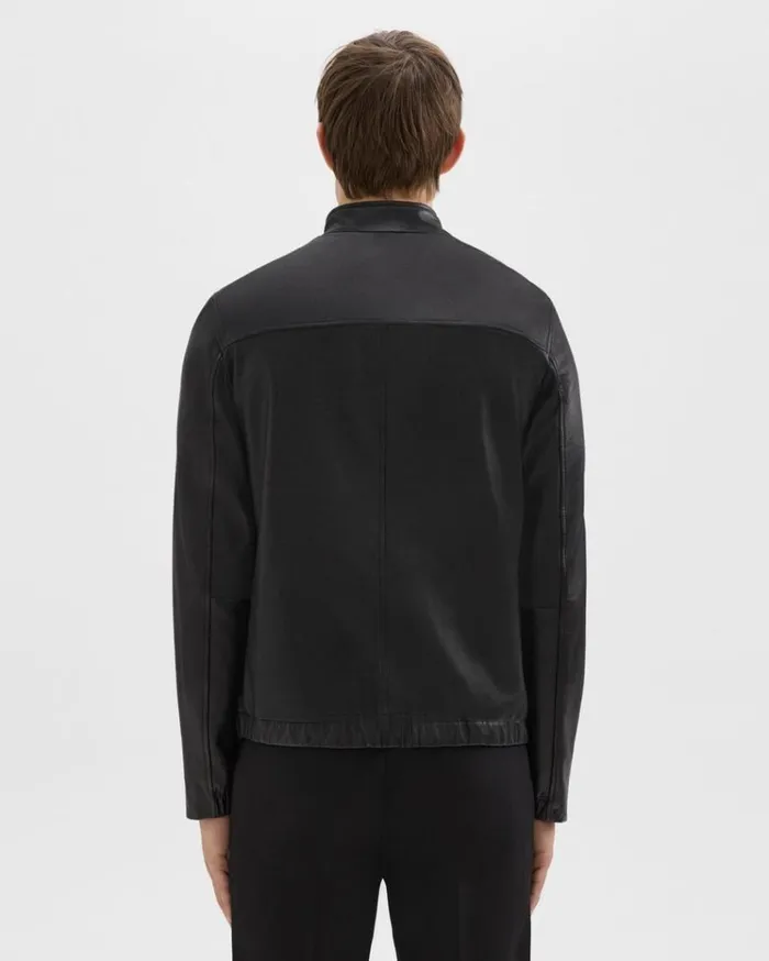 Theory Morvek Zip Jacket In Leather Black Men Blazers Jackets Theory Morvek Zip Jacket In Leather Black Men Blazers Jackets
