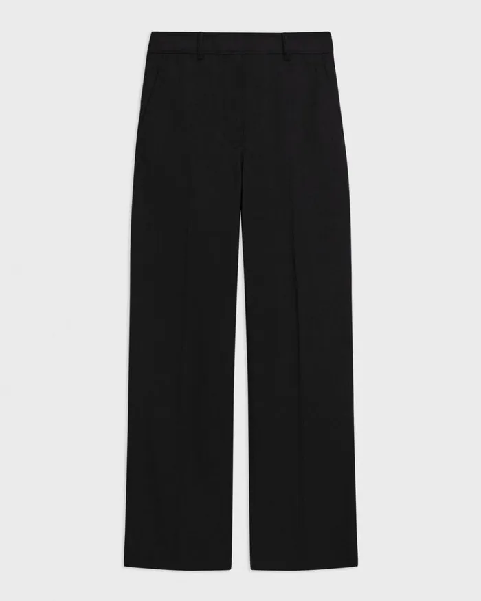 Theory Relaxed Pant In Gabardine Black Women Pants