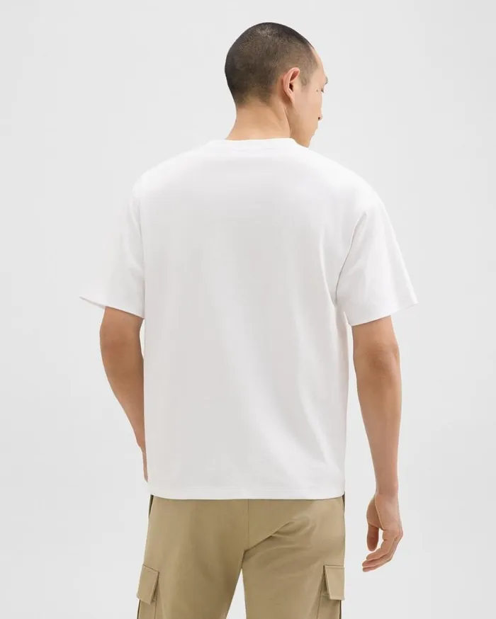 Theory Relaxed Tee In Cotton Jersey White Men TShirts Polos