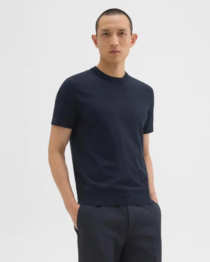Theory Sarior Tee In Light Bilen Baltic Men TShirts Polos