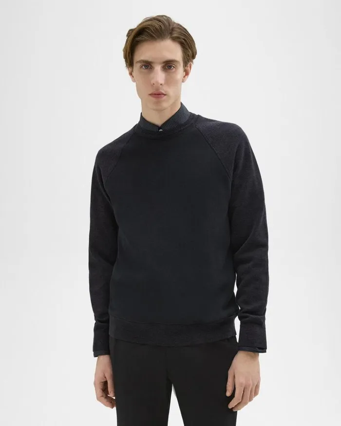 Theory ScubaWool Combo Sweatshirt Black Men Sweatshirts Hoodies