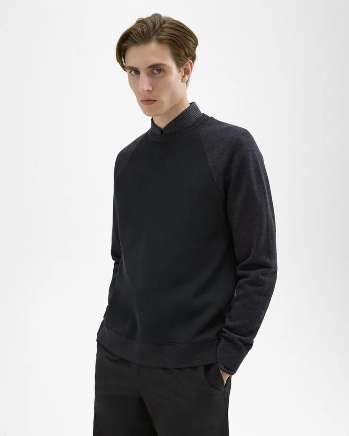 Theory ScubaWool Combo Sweatshirt Black Men Sweatshirts Hoodies