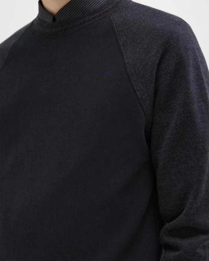 Theory ScubaWool Combo Sweatshirt Black Men Sweatshirts Hoodies