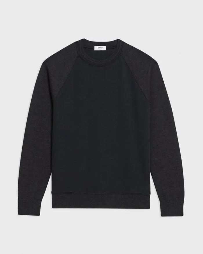 Theory ScubaWool Combo Sweatshirt Black Men Sweatshirts Hoodies