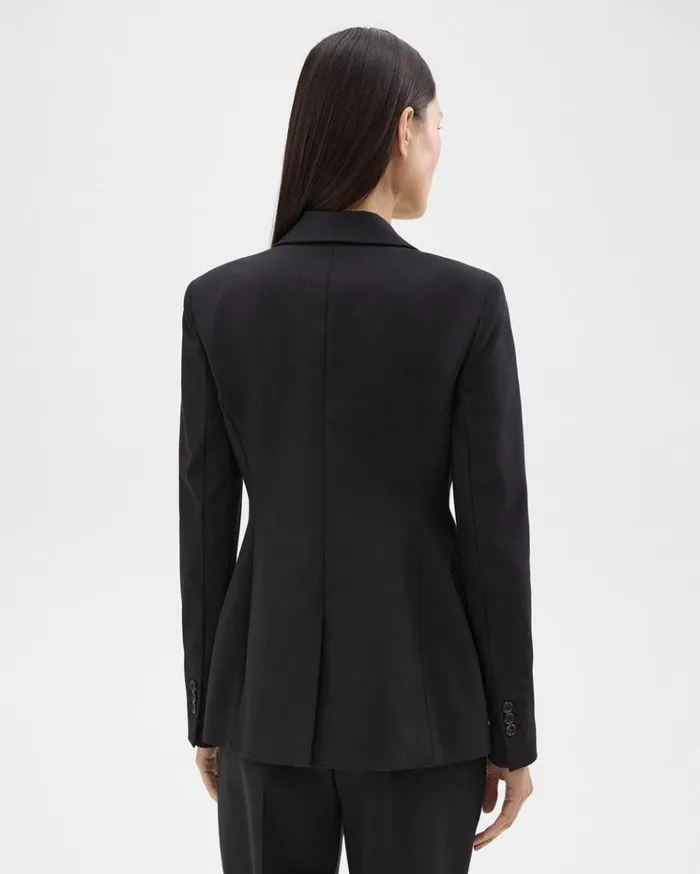 Theory Sculpted Blazer In Stretch CottonBlend Black Women Suits Theory Sculpted Blazer In Stretch CottonBlend Black Women Suits