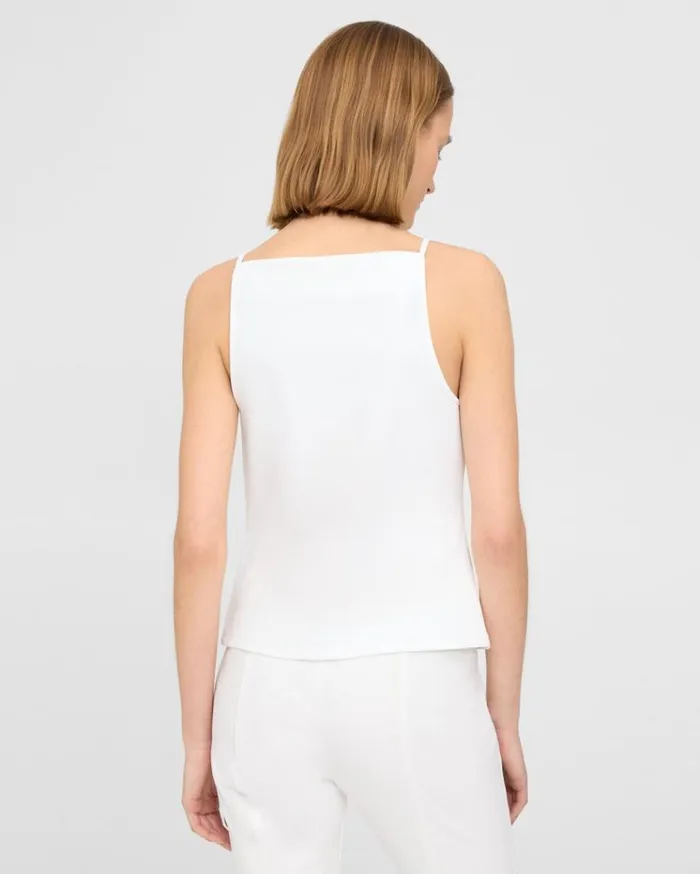 Theory Square Neck Tank Top In Precision Ponte White Women TShirts Tank Tops Theory Square Neck Tank Top In Precision Ponte White Women TShirts Tank Tops