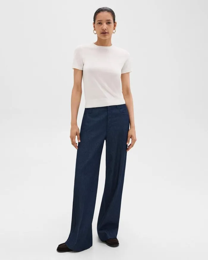 Theory StraightLeg 5Pocket Pant In Denim Indigo Women Pants Theory StraightLeg 5Pocket Pant In Denim Indigo Women Pants