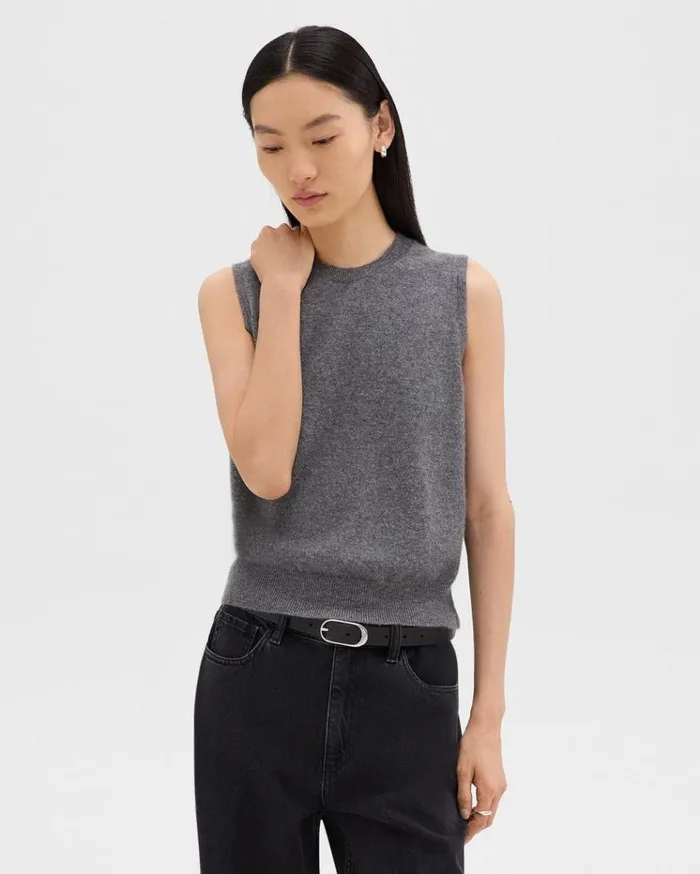 Theory Sweater Shell In Cashmere Husky Women Sweaters Cardigans