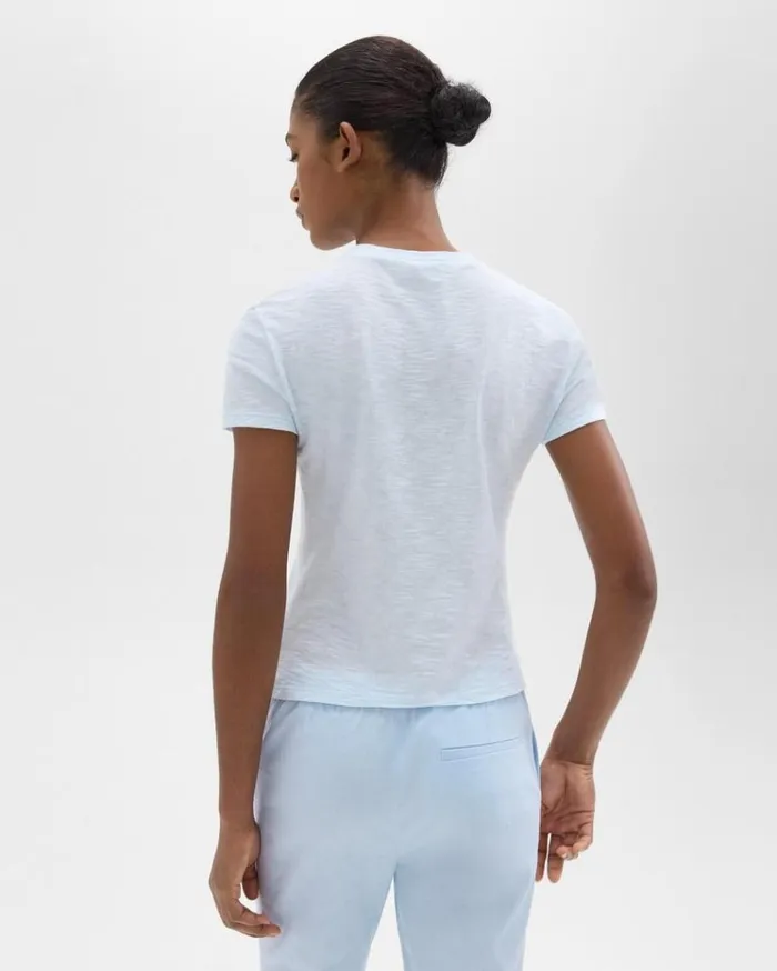 Theory Tiny Tee In Organic Slub Cotton Skylight Women TShirts Tank Tops Theory Tiny Tee In Organic Slub Cotton Skylight Women TShirts Tank Tops