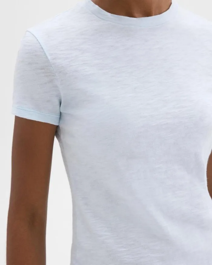Theory Tiny Tee In Organic Slub Cotton Skylight Women TShirts Tank Tops Theory Tiny Tee In Organic Slub Cotton Skylight Women TShirts Tank Tops