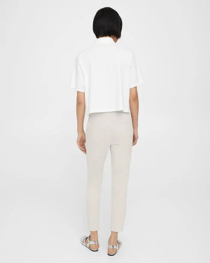 Theory Treeca PullOn Pant In Good Linen Sand Women Pants
