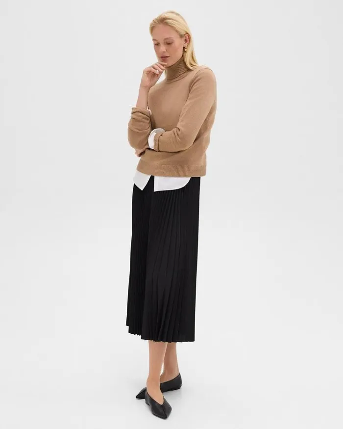 Theory Turtleneck Sweater In Cashmere Royal Camel Women Sweaters Cardigans Theory Turtleneck Sweater In Cashmere Royal Camel Women Sweaters Cardigans