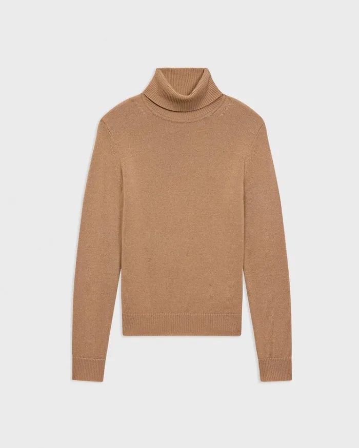 Theory Turtleneck Sweater In Cashmere Royal Camel Women Sweaters Cardigans Theory Turtleneck Sweater In Cashmere Royal Camel Women Sweaters Cardigans