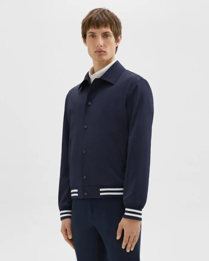 Theory Varsity Jacket In Neoteric Navy Men Outerwear Theory Varsity Jacket In Neoteric Navy Men Outerwear
