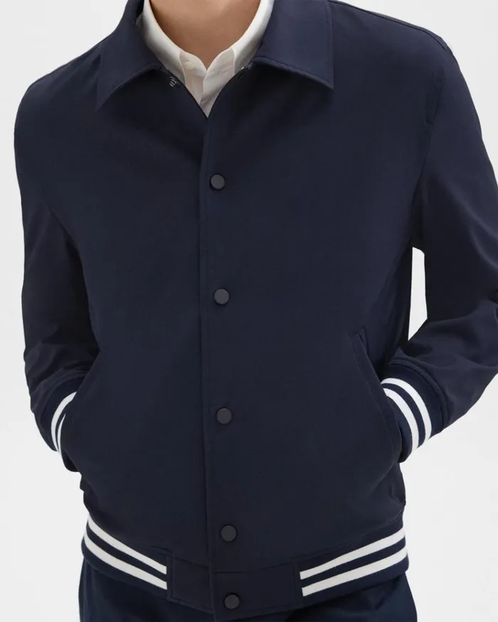 Theory Varsity Jacket In Neoteric Navy Men Outerwear Theory Varsity Jacket In Neoteric Navy Men Outerwear