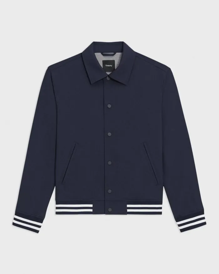 Theory Varsity Jacket In Neoteric Navy Men Outerwear Theory Varsity Jacket In Neoteric Navy Men Outerwear