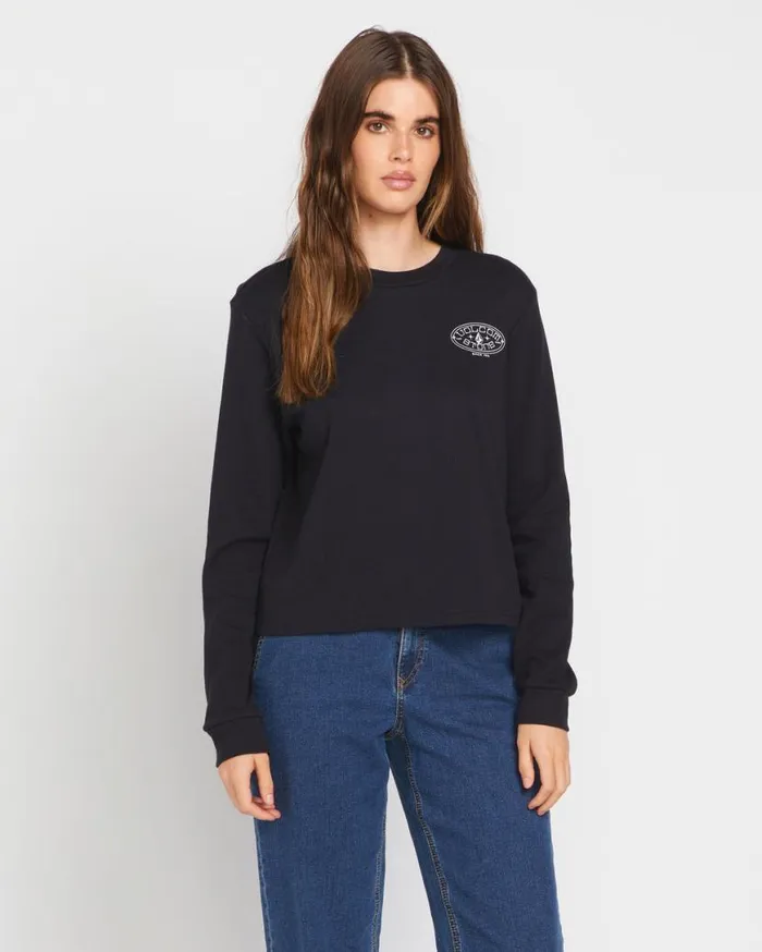 Thermality Long Sleeve Shirt 8211 Black Womens Volcom Hiking