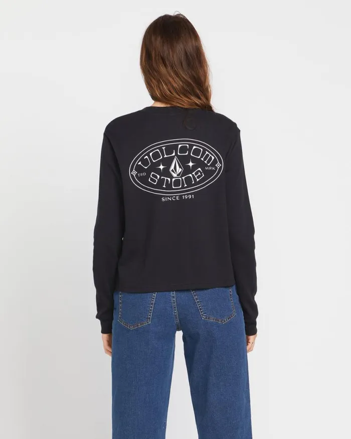 Thermality Long Sleeve Shirt 8211 Black Womens Volcom Hiking