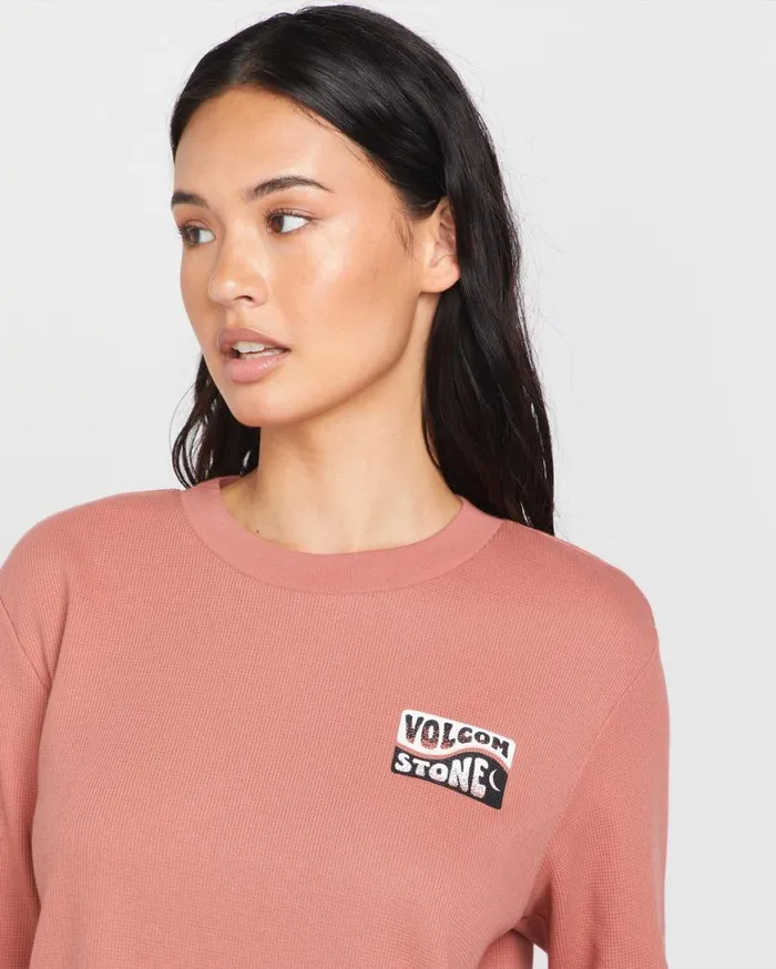 Thermality Long Sleeve Shirt 8211 Mauve Rose Womens Volcom Tops