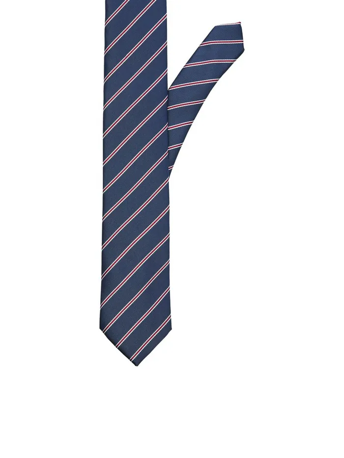 Ties and Bowties JACK and JONES Mens STRIPED TIE TIE Blue Navy Blazer
