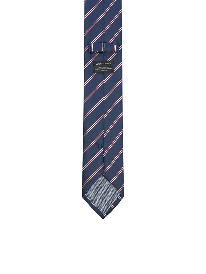 Ties and Bowties JACK and JONES Mens STRIPED TIE TIE Blue Navy Blazer