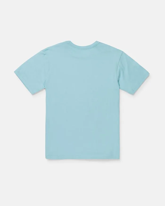 Toddler Boys Mr Stone Short Sleeve Tee 8211 Sea Blue Kids Volcom TShirts and Tanks