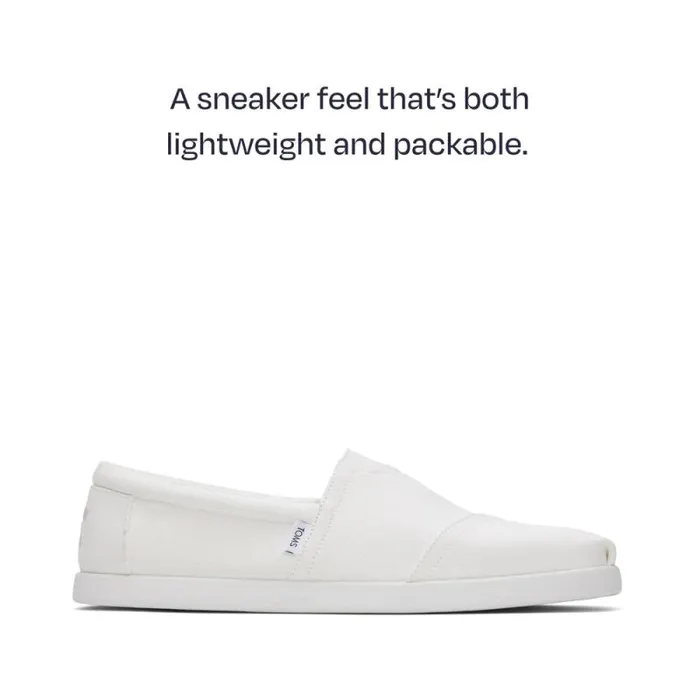 Toms Alpargatas Alp FWD White Recycled Cotton Canvas 8211 Men