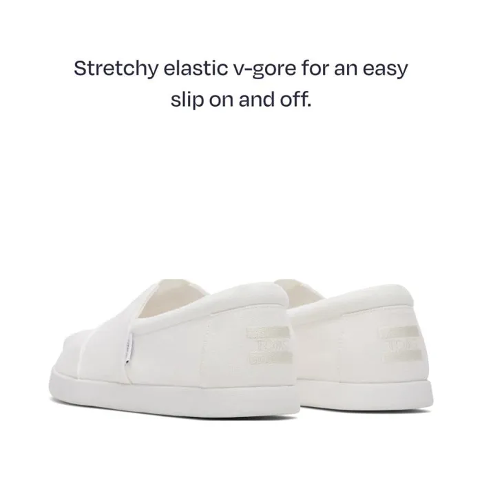 Toms Alpargatas Alp FWD White Recycled Cotton Canvas 8211 Men Toms Alpargatas Alp FWD White Recycled Cotton Canvas 8211 Men