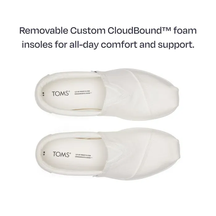 Toms Alpargatas Alp FWD White Recycled Cotton Canvas 8211 Men Toms Alpargatas Alp FWD White Recycled Cotton Canvas 8211 Men