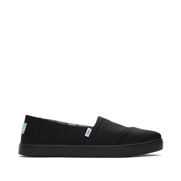 Toms Alpargatas Alpargata Cupsole Slip On All Black Heritage Canvas 8211 Women