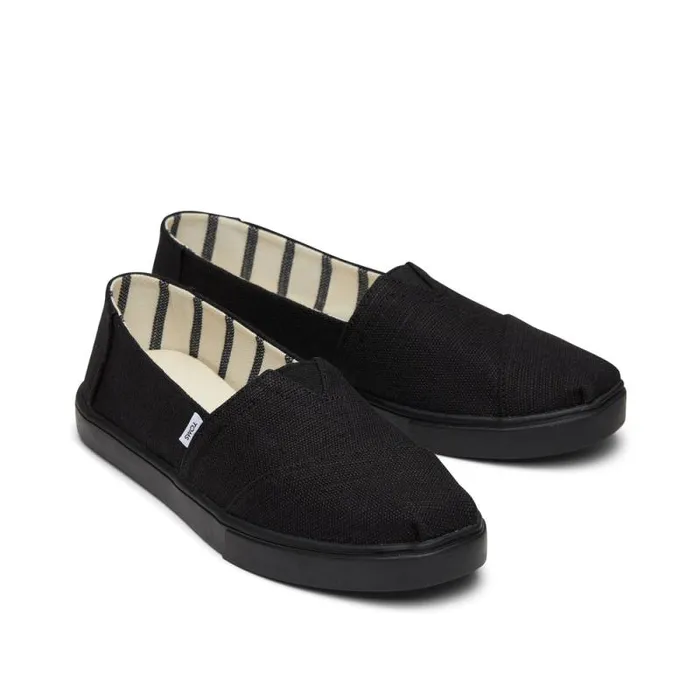 Toms Alpargatas Alpargata Cupsole Slip On All Black Heritage Canvas 8211 Women Toms Alpargatas Alpargata Cupsole Slip On All Black Heritage Canvas 8211 Women